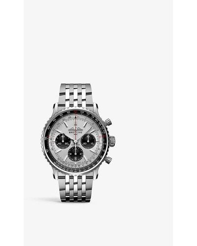 Breitling Ab0138241g1a1 Navitimer B01 Chronograph Stainless-steel Automatic Watch - Metallic