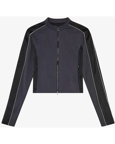 DIESEL G-fort Contrast-panel Stretch Wool-blend Jacket - Blue