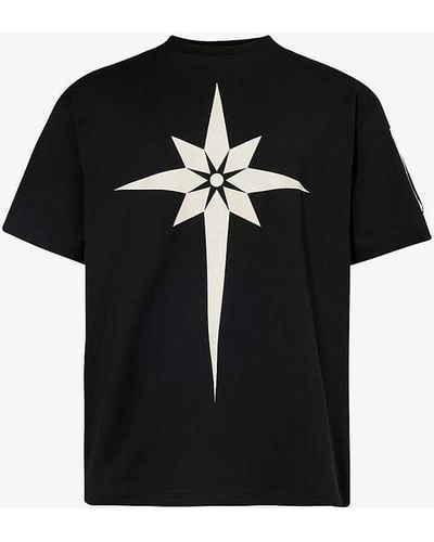 Kusikohc Origami Graphic-print Cotton-jersey T-shirt - Black
