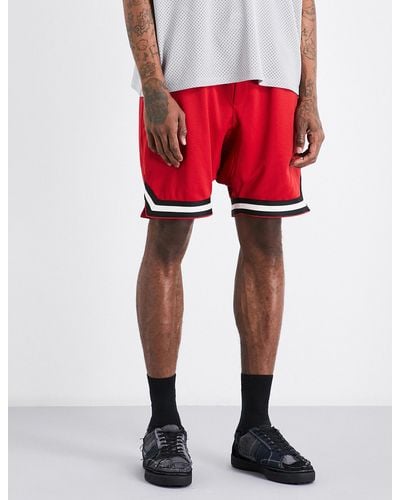 Fear Of God Fifth Collection Dropped-crotch Mesh Shorts - Red