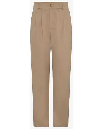 OMNES Cinnamon Straight-leg Relaxed-fit Stretch-woven Trousers - Natural