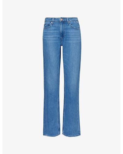 PAIGE Noella Straight-leg Mid-rise Denim-blend Jeans - Blue