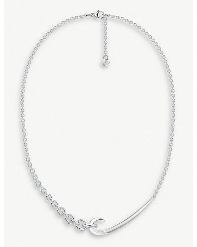 Shaun Leane Hook Chain Sterling Choker Necklace - White