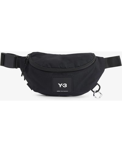 Y-3 Brand-appliqué Adjustable-strap Woven Belt-bag - Black
