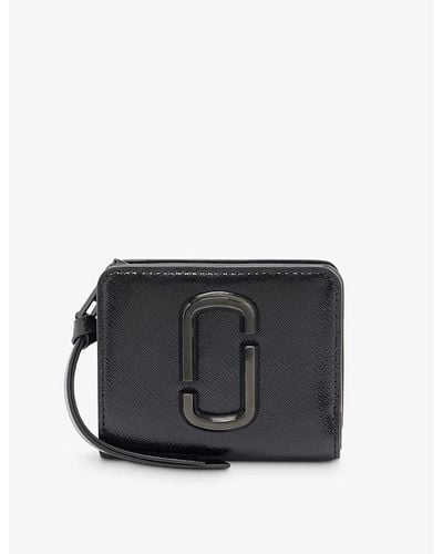 Marc Jacobs Snapshot Mini Logo-plaque Leather Wallet - Black