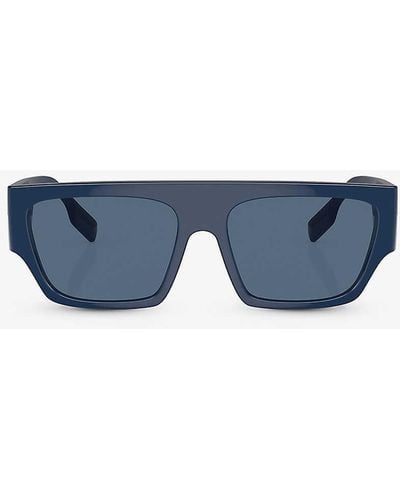 Burberry Be4397u Micah Square-frame Acetate Sunglasses - Blue