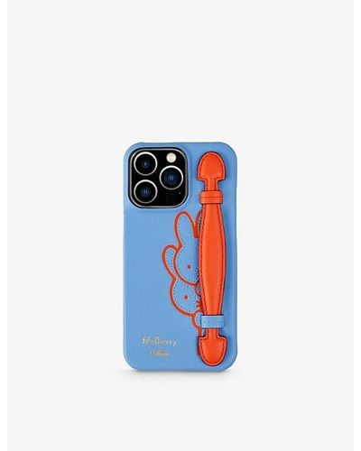 Mulberry X Miffy Leather Iphone 13 Pro Case - Blue