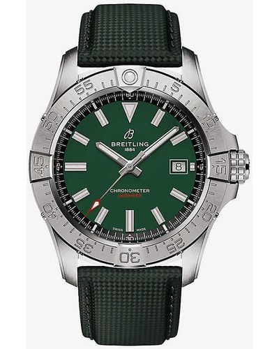 Breitling A17328101l1x1 Avenger 42 Stainless-steel Automatic Watch - Green