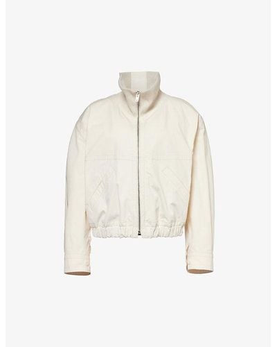 Lemaire Double-layered Funnel-neck Cotton Jacket - White