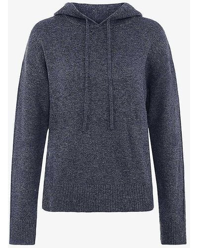 House Of Cb Jionni Relaxed-fit Knitted Hoody - Blue