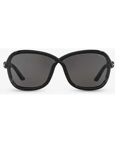 Tom Ford Tr001753 Fernanda Butterfly-frame Acetate Sunglasses - Grey