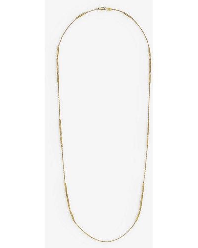 Missoma Wavy 18ct Recycled Yellow -plated Brass Long Chain Necklace - White