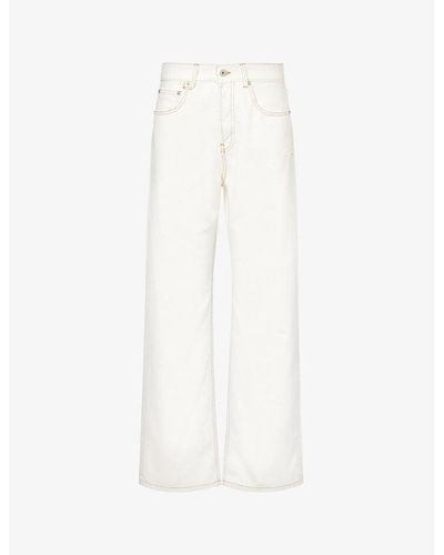 Jacquemus Le De Nîmes Brand-patch Regular-fit Straight-leg Jeans - White