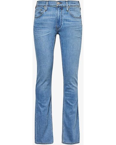 PAIGE Federal Tapered Slim-fit Stretch Denim-blend Jeans - Blue