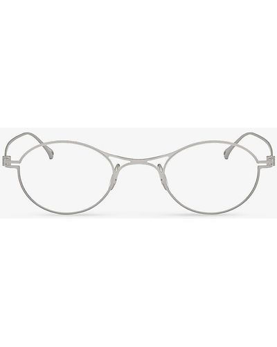 Giorgio Armani Ar5135t Oval-frame Titanium Optical Glasses - Natural