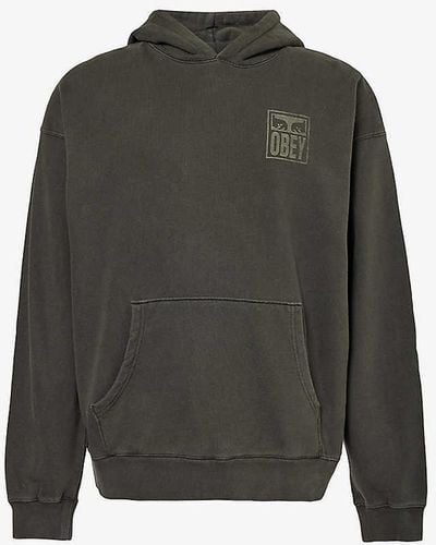 Obey Eyes Icon Cotton-jersey Hoody - Black