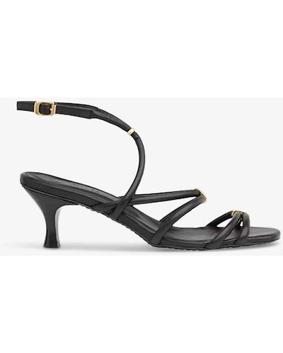 Whistles Niomie Tubular-heel Leather Sandals - Black