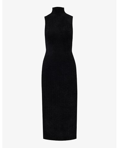 Proenza Schouler Lyndsey High-neck Knitted Maxi Dress - Black