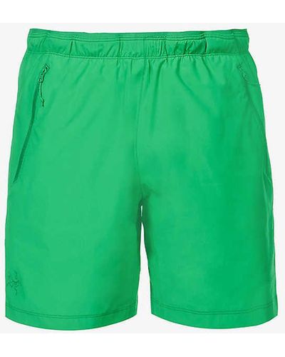 Arc'teryx Incendo Brand-print Regular-fit Stretch-shell Shorts Xx - Green