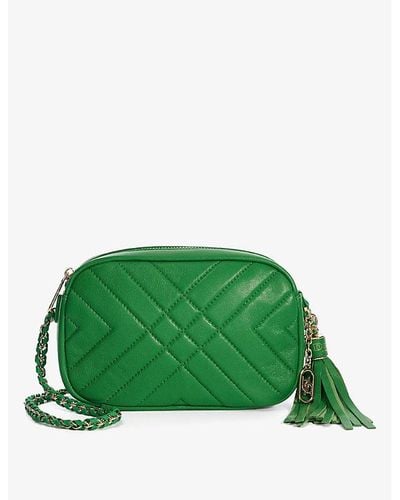 Dune Chancery Quilted Leather Cross-body Bag - Green