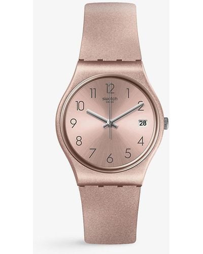 Swatch Gp403 Pinkbaya Silicone And Plastic Quartz Watch