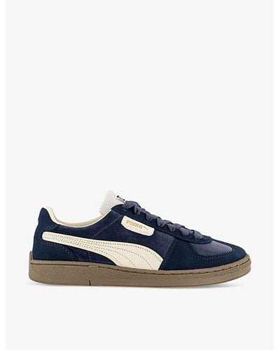 PUMA Vy Super Team Brand-tab Low-top Suede Sneakers - Blue