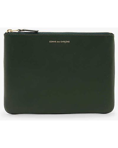 Comme des Garçons Classic Logo-print Leather Wallet - Green