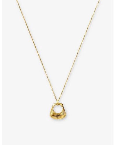 Missoma Hera Ridge 18ct Recycled Yellow -plated Brass Pendant Necklace - Metallic