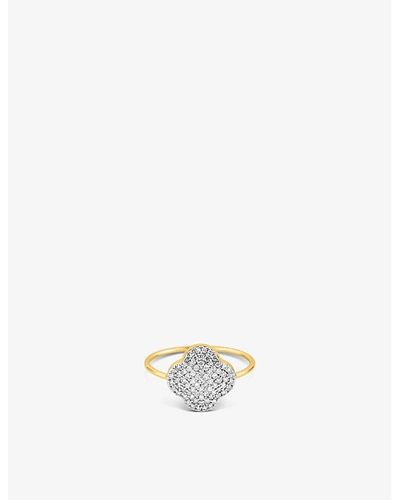 The Alkemistry X Morganne Bello 18ct Yellow-gold And 0.284ct Diamond Ring - White