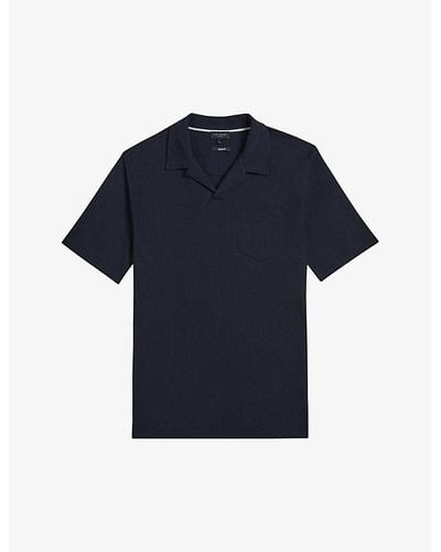 Ted Baker Arkes Regular-fit Cotton Polo Shirt - Blue