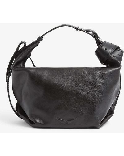 Zadig & Voltaire Le Cecilia Leather Shoulder Bag - Black