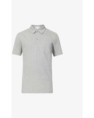 Sunspel Riviera Cotton-piqué Polo Shirt - Grey