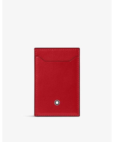 Montblanc Meisterstuck Three-slot Leather Cardholder - Red