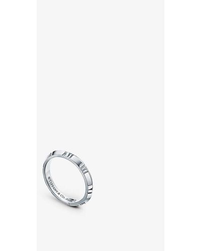 Tiffany & Co. Atlas X Closed 18ct White-gold Ring