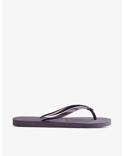 Havaianas Women's Flip Flops Slim Crystal Glamour SW Sandals Black