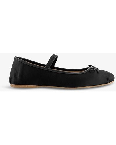 Alohas Odette Ballet Woven Court Shoes - Black
