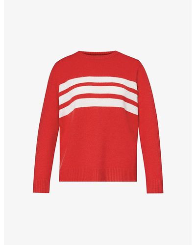 Aspiga Cali Striped Wool Sweater - Red