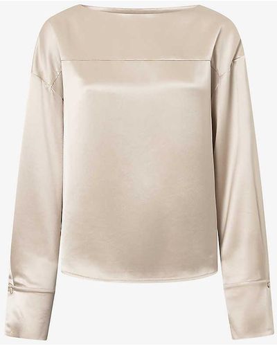 Lovechild 1979 Vyra Relaxed-fit Satin Blouse - Natural