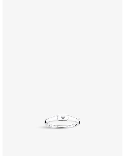 Thomas Sabo Star Sterling-silver And Zirconia Stacking Ring - White
