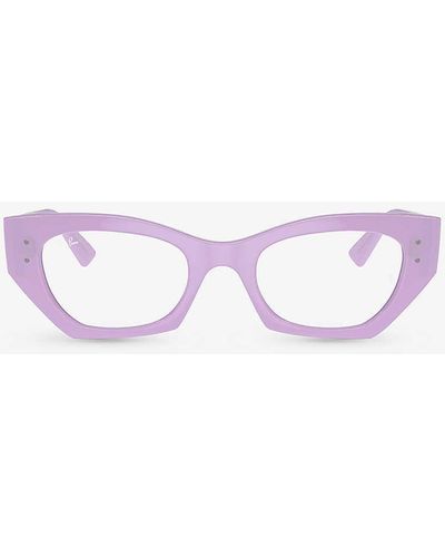 Ray-Ban Rx7330 Zena Round-frame Acetate Optical Glasses - Purple