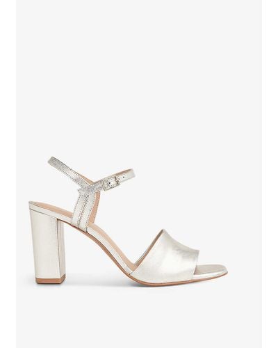 Whistles Lilley Open-toe Leather Heeled Sandals - White