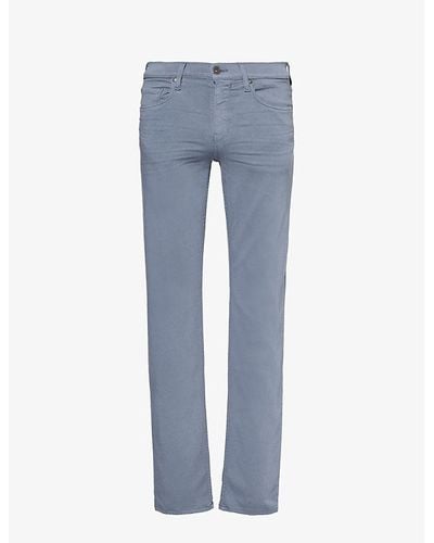 PAIGE Federal Slim-fit Straight-leg Stretch-woven Jeans - Blue