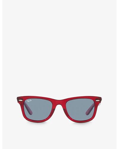 Ray-Ban Rb2140 Square-frame Acetate Wayfarer Sunglasses - Red