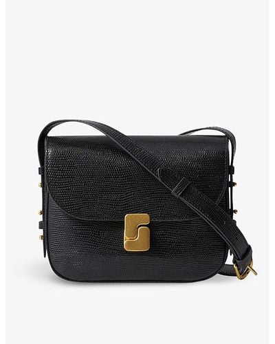 Soeur Bellissima Mini Leather Shoulder Bag - Black