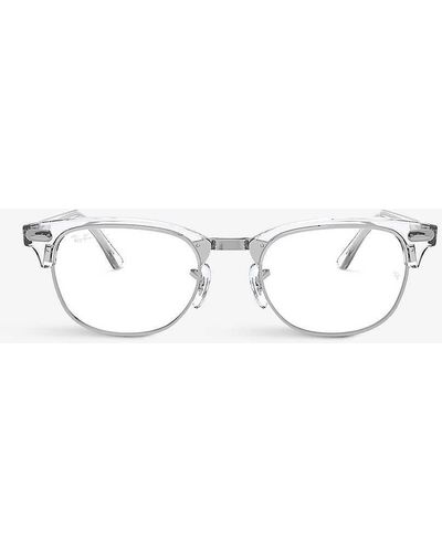 Ray-Ban Clubmaster Square Glasses - White