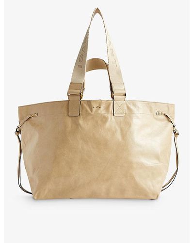 Isabel Marant Wardy Leather Tote Bag - Natural