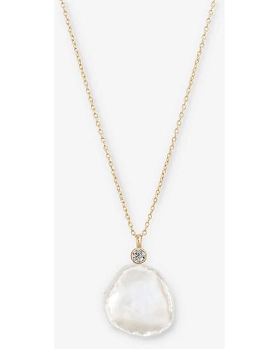The Alkemistry Poppy Finch 14ct Yellow-gold, Diamond And Pearl Necklace - White