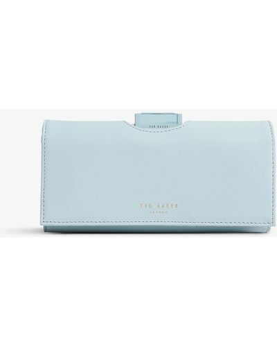 Ted Baker Royaa Brand-foiled Leather Purse - Blue
