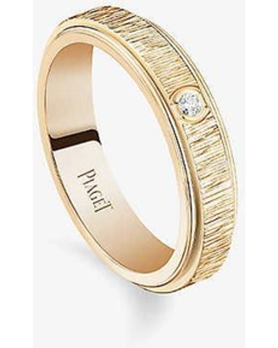 Piaget Palace Décor 18ct Rose-gold And 0.03ct Brilliant-cut Diamond Ring - Metallic