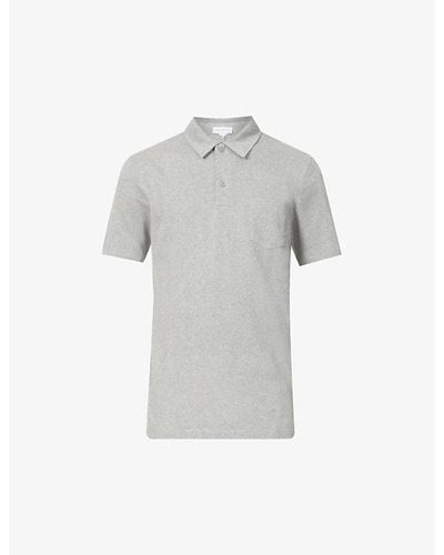 Sunspel Riviera Cotton-piqué Polo Shirt - Gray